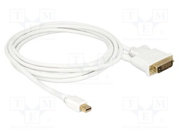 Cable; DVI-D (24+1) plug,mini DisplayPort plug; 2m; white; 32AWG