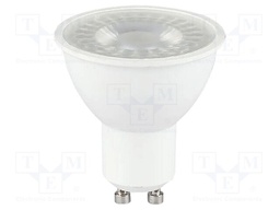 LED lamp; white warm; GU10; 220÷240VAC; 610lm; P: 7.5W; 110°; 3000K