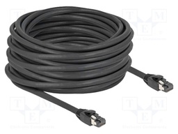 Patch cord; S/FTP; Cat: Cat 8.1; RJ45 plug,both sides; 15m; black