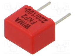 Capacitor: polypropylene; 220pF; 4.5x6x7.2mm; THT; ±5%; 5mm; 1kVDC