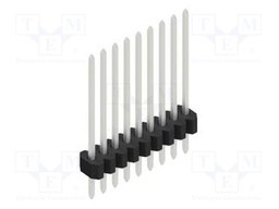 Connector: pin strips; pin header; male; PIN: 9; 1.27mm; THT; 1x9