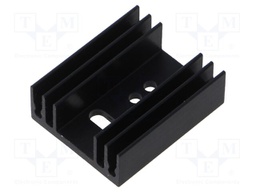 Heatsink: extruded; U; TO220; black; L: 35mm; W: 29mm; H: 12mm; screw