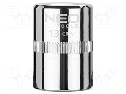 Socket; 6-angles,socket spanner; HEX 13mm; 1/4"; SUPERLOCK