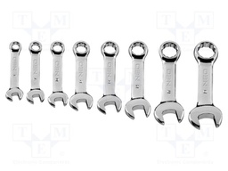 Wrench-set; combination spanner; Chrom-vanadium steel; short