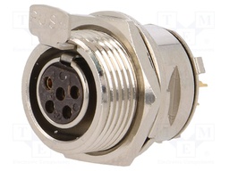 Socket; XLR mini; female; PIN: 5; soldering; 4A; 0.5mm2