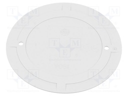 Cover; 81mm; screw; ABS; white; -25÷60°C