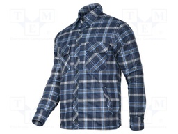 Shirt; Size: XXXL; navy blue-blue; flannel,furlined; 120g/m2