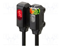 Sensor: photoelectric; Range: 1m; transmitter-receiver