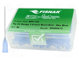 Needle: steel; 1.5"; Size: 24; straight; 0.31mm; Body: light-blue