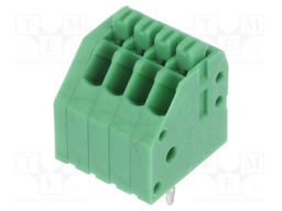 PCB terminal block; angled 45°; 2.5mm; ways: 4; on PCBs; terminal