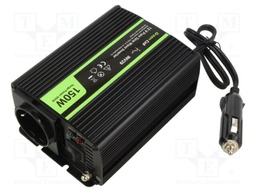 Converter: DC/AC; 150W; Uout: 230VAC; Out: AC sockets 230V; 85%; 12V