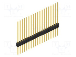 Connector: pin strips; pin header; male; PIN: 19; 1.27mm; THT; 1x19