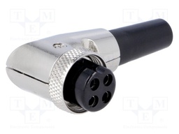 Plug; microphone; female; PIN: 4; with strain relief; for cable