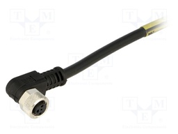 Connector: M8; female; PIN: 3; angled 90°; with lead; plug; 3A; 60V