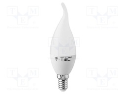 LED lamp; neutral white; E14; 220÷240VAC; 470lm; P: 5.5W; 200°; IP20