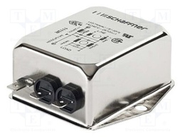 Power Line Filter, Chassis, General Purpose, 250 VAC, 6 A, Single Phase, 2 Stage, Chassis Mount