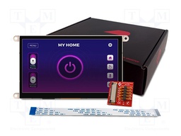 Display: TFT; 7"; 800x480; Illumin: LED; Dim: 177x102.1x8.95mm; 5VDC