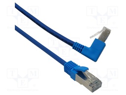Patch cord; F/UTP; Cat: 6; RJ45 plug,RJ45 up angled plug; Cu; 0.1m