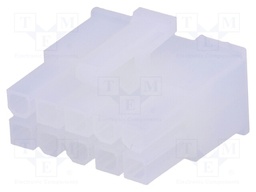 Plug; wire-wire/PCB; female; N42W; 4.2mm; PIN: 10; w/o contacts