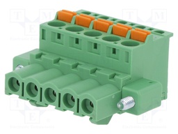 Pluggable terminal block; 5mm; ways: 5; angled 90°; plug; female