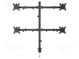 Holder; 10kg; 13÷32"; black; 75x75mm,100x100mm; monitor x4
