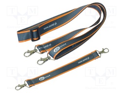 Strap for meters; Colour: orange,grey; Mat: metal,fabric; 2pcs.