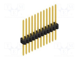 Connector: pin strips; pin header; male; PIN: 12; 1.27mm; THT; 1x12