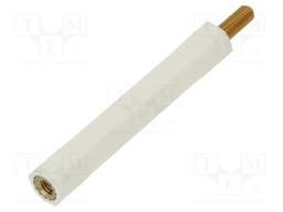 Insulating sleeve; hexagonal; M3; M3; L: 40mm; Spanner: 6mm; UL94V-2