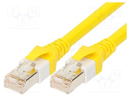 Patch cord; SF/UTP; 5e; stranded; Cu; PUR LSZH; yellow; 1.5m; 26AWG