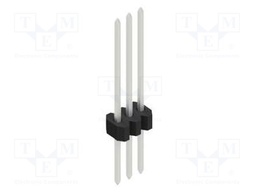 Connector: pin strips; pin header; male; PIN: 3; 1.27mm; THT; 1x3
