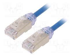 Patch cord; F/UTP,TX6A-28™; 6a; solid; Cu; LSZH; blue; Len: 2m; 28AWG