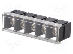 PCB terminal block; straight; 10mm; ways: 5; on PCBs; 4mm2; tinned