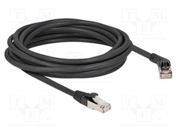 Patch cord; S/FTP; Cat: 6a; RJ45 plug,RJ45 right angled plug; 5m