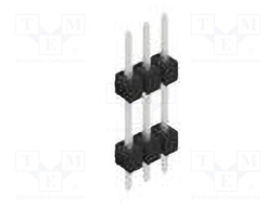 Connector: pin strips; pin header; male; PIN: 3; 2.54mm; THT; 1x3