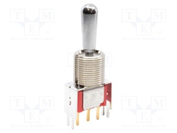 Switch: toggle; Pos: 3; SP3T; ON-OFF-(ON); 0.02A/20VAC; 0.02A/20VDC