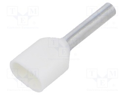 Tip: bootlace ferrule; insulated,double; copper; 0.5mm2; 8mm