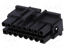 Plug; wire-wire/PCB; female; Mini-Fit TPA; 4.2mm; PIN: 16; 13A