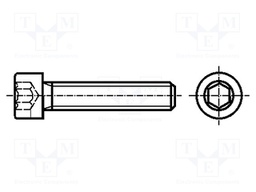 Screw; M3x6; DIN: 912; Head: cheese head; imbus; steel; black finish