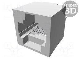 Socket; RJ45; PIN: 8; Layout: 8p8c; THT; straight; 16.51mm