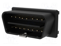 Diagnostic OBD II; black; 10A; Insulation: polyamide; -25÷85°C