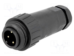 Plug; male; WA22; PIN: 4; 3+PE; IP67; 9÷10.5mm; 16A; screw terminal
