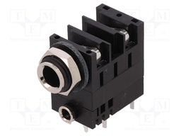 Socket; Jack 3,5mm + Jack 6,35mm; female; mono; angled 90°; THT
