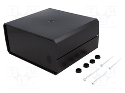 Enclosure: with panel; X: 160mm; Y: 180mm; Z: 85mm; ABS; black