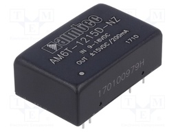 Converter: DC/DC; 6W; Uin: 9÷18V; Uout: 15VDC; Uout2: -15VDC; DIP24