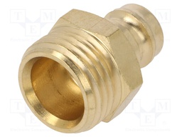Connector; connector pipe; 15bar; Seal: FPM; Enclos.mat: brass