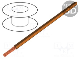 Wire; H05V-K,LgY; stranded; Cu; 2.5mm2; PVC; brown-orange; 50m