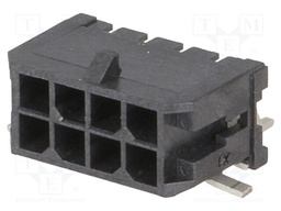 Socket; wire-board; male; Micro-Fit 3.0; 3mm; PIN: 8; SMT; 5A; tinned