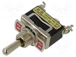 Switch: toggle; Pos: 3; SP3T; (ON)-OFF-(ON); 15A/250VAC; 0÷55°C