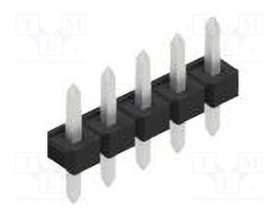 Connector: pin strips; pin header; male; PIN: 5; 2.54mm; THT; 1x5