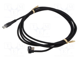 Cable; angular,USB 2.0; USB A plug,USB C plug; 2m; black; 480Mbps